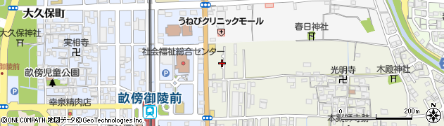 奈良県橿原市城殿町4周辺の地図