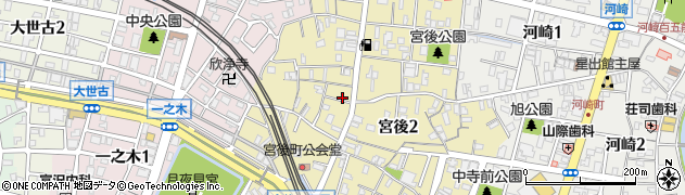 三重県伊勢市宮後周辺の地図