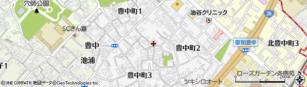 大阪府泉大津市豊中町周辺の地図