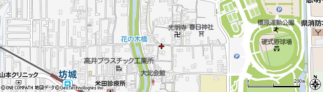 奈良県橿原市東坊城町705-2周辺の地図