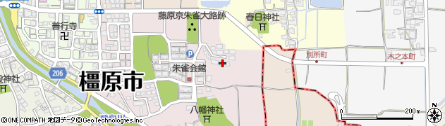 奈良県橿原市上飛騨町38周辺の地図