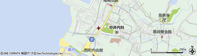 淡路尾崎郵便局周辺の地図