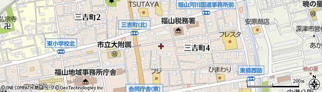 広島県福山市三吉町周辺の地図