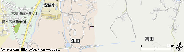 奈良県桜井市生田306周辺の地図