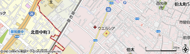 大阪府和泉市伯太町1丁目周辺の地図