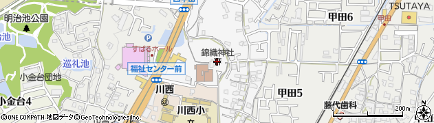 錦織神社周辺の地図