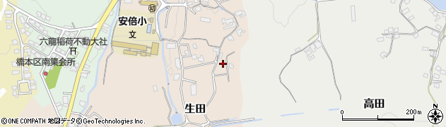 奈良県桜井市生田297周辺の地図