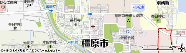 奈良県橿原市上飛騨町69周辺の地図