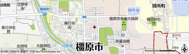 奈良県橿原市上飛騨町65周辺の地図