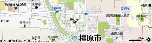 奈良県橿原市飛騨町周辺の地図