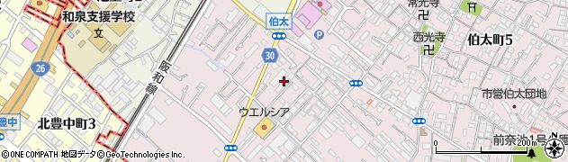 大阪府和泉市伯太町1丁目11周辺の地図
