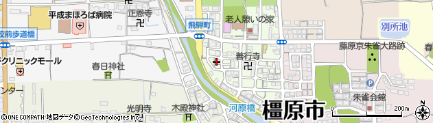 奈良県橿原市飛騨町5周辺の地図