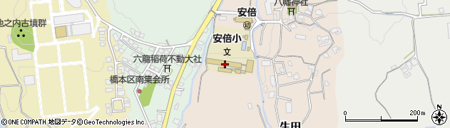 桜井市立安倍小学校周辺の地図
