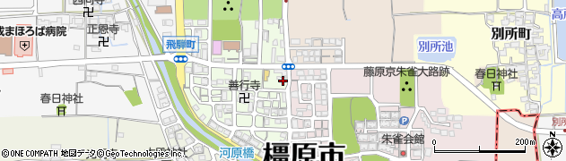 奈良県橿原市飛騨町66周辺の地図