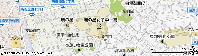 福山暁の星女子中学・高等学校周辺の地図
