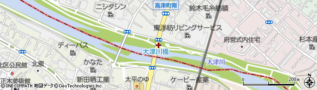 大津川橋北周辺の地図