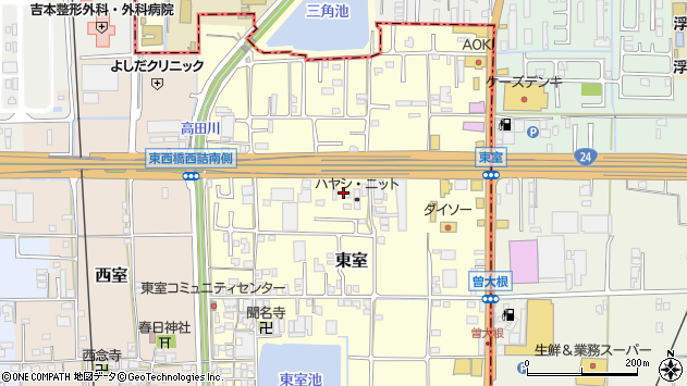 〒639-2102 奈良県葛城市東室の地図