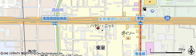 奈良県葛城市東室周辺の地図