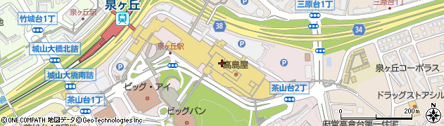 梅の花　泉北高島屋店周辺の地図