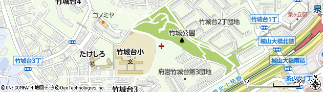 大阪府堺市南区竹城台周辺の地図