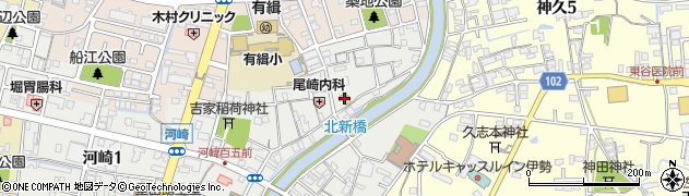 伊勢河崎商人館周辺の地図