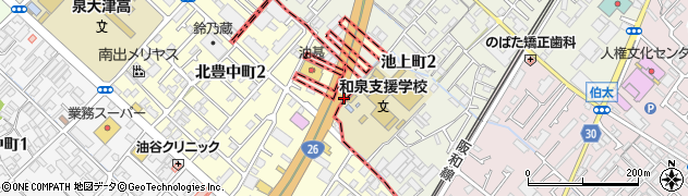 ザ・サンラウンジ泉大津店周辺の地図