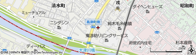 大阪府泉大津市高津町周辺の地図