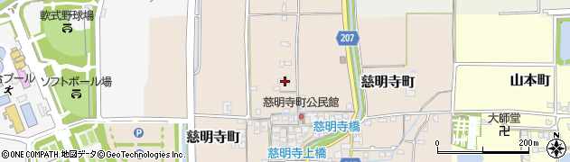 奈良県橿原市慈明寺町162周辺の地図