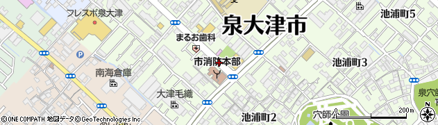 池浦中央周辺の地図