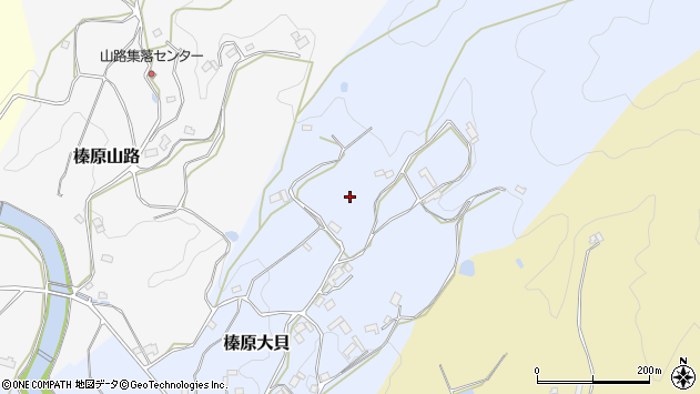 〒633-0225 奈良県宇陀市榛原大貝の地図