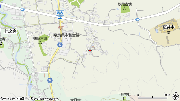 〒633-0052 奈良県桜井市浅古の地図
