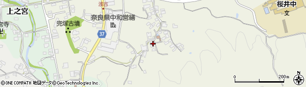 奈良県桜井市浅古周辺の地図