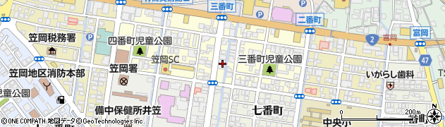 ローソン笠岡三番町店周辺の地図