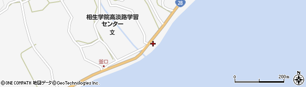 兵庫県淡路市釜口1638周辺の地図