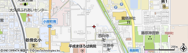 奈良県橿原市四分町周辺の地図