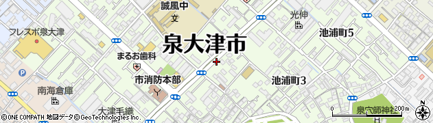 大阪府泉大津市池浦町周辺の地図