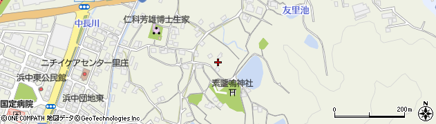岡山県浅口郡里庄町浜中668周辺の地図