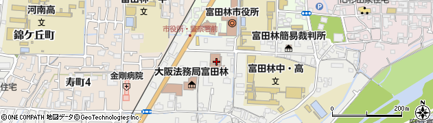 富田林郵便局集荷周辺の地図