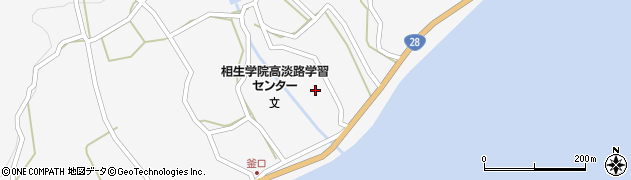 兵庫県淡路市釜口1622周辺の地図