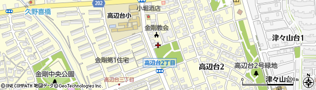 大阪府富田林市高辺台周辺の地図