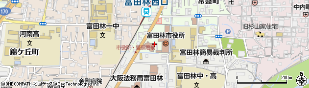 大阪府富田林市常盤町2周辺の地図