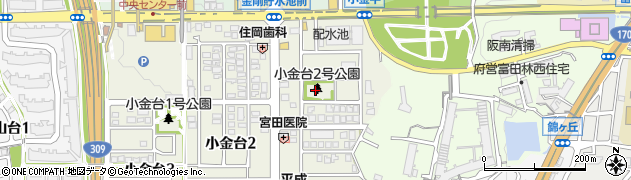 小金台2号公園周辺の地図