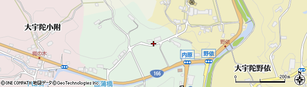 奈良県宇陀市大宇陀内原周辺の地図