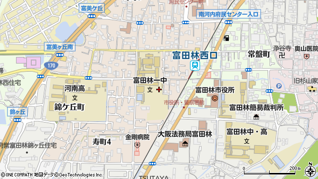 〒584-0031 大阪府富田林市寿町の地図