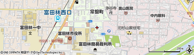 大阪府富田林市常盤町14周辺の地図