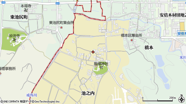 〒633-0046 奈良県桜井市池之内の地図