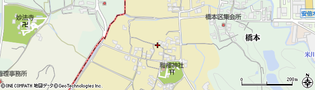 奈良県桜井市池之内周辺の地図