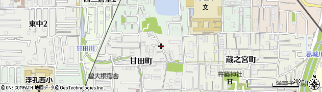奈良県大和高田市甘田町周辺の地図