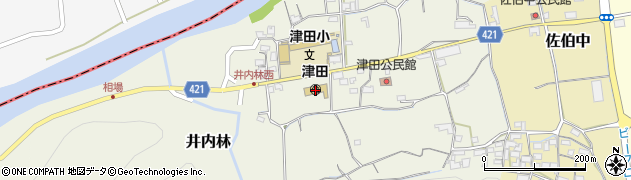 多気町役場　津田保育園周辺の地図