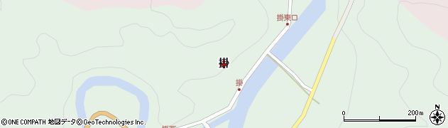 奈良県曽爾村（宇陀郡）掛周辺の地図